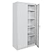 Sandusky Lee CA41361872-05, Welded Steel Classic Storage Cabinet, 4 Adjustable Shelves, Locking Swing-Out Doors, 72" Height x 36" Width x 18" Depth, Dove Gray