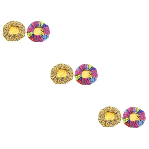 Bonnet de nuit pour coiffure et croissance des cheveux enfants avec motifs fleurs 6 pièces