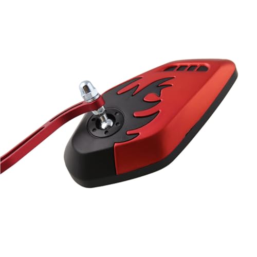 Espejos para moto y vehiculo electrico con diseño de llama y tornillos ajustables