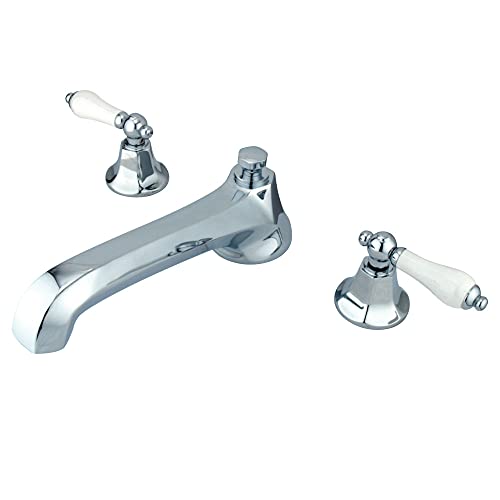 Buy 1 get 1 Kingston Brass KS4301PL Metropolitan Roman Tub Faucet, 8-Inch Adjustable Center, Polished Chrome