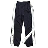 キッズ ジュニア 裾ボタン ジャージパンツ バスケパンツ ダンス スウェットパンツミニバス バスケットボール 裏起毛 冬物 fo-basket-sw2 (JP, 身長, 140, ブラック)