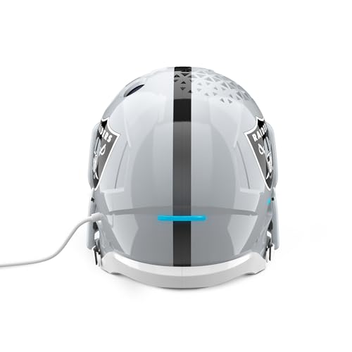 Image of NFL Echo Dot Bundle: Includes Echo Dot | Deep Sea Blue and Limited-Edition NFL Helmet Stand | Las Vegas Raiders