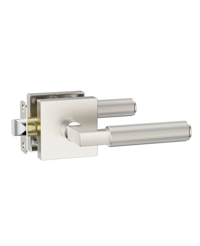 Asidrama 1 Pack Brushed Satin Nickel Passage Interior Door Handles