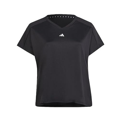 Adidas Damen AEROREADY Train Essentials Minimal Branding V-Neck Tee, Black,...
