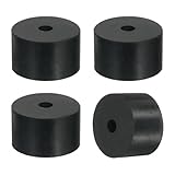 uxcell 4Pcs Thick Rubber Spacer, 2 Inch OD x 1/2 Inch ID x 1-3/16 Inch Thickness Round Rubber Bushings Anti Vibration Flat Spacer Washers for Home Industrial Machinery