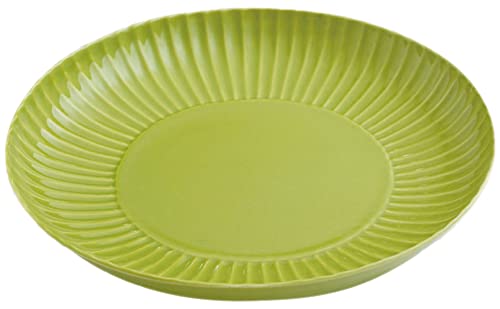 【食卓に彩りを】 一龍陶苑 波佐見焼 しのぎ sinogi カレー皿 パスタ皿 などに 耐熱皿 おしゃれ 和食器 大皿 食洗機 電子レンジ 対応 プレゼント ギフト 贈り物 にも (若草)