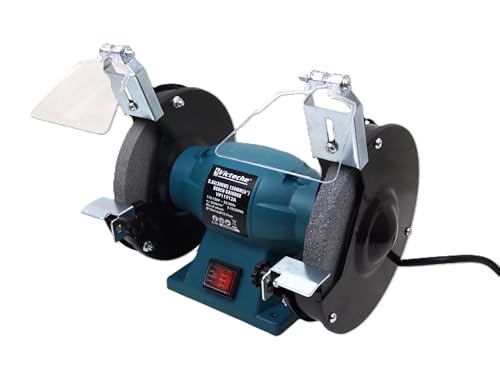 Victeche 6 Bench Grinder 300W 3540 RPM Electric Grinding & Polishing Machine 2.5A with 2 Grinding Stones Tool Rests & Eye Shields for Sharpening Deburring Rust Removal (Model VP11912A)