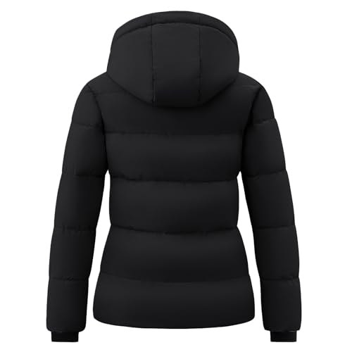 Wantdo Women's Winter Puffer Jacket Thicken Winter Coat Warm Padded Jacket with Hood2