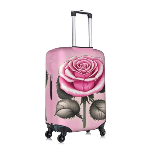 Beautiful pink roses Printed luggage cover, double stitching all around, high elastic material, suitable for travel and business trip2