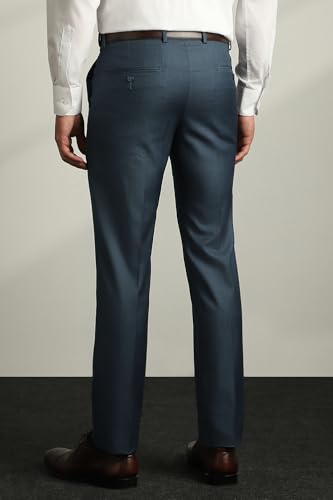 Image of Van Heusen Men's Fashion Formal Mid Rise Slim Fit Premium Formal Trousers | Superior Comfort | Auto-Flex Waist Band | Soft Touch