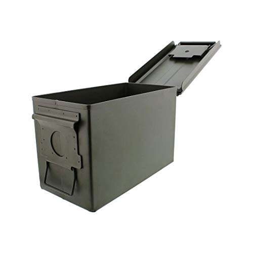 HARDROCK Waterproof Ammo Cans Metal –Army Green Ammo Box Steel –for Shotgun Rifle Nerf Ammunition (50 Cal)