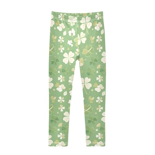 KLL Seamless Made Shamrocks Happy St Toddler Girls' Legging Fashion High Waisted Lounge Pants Running
