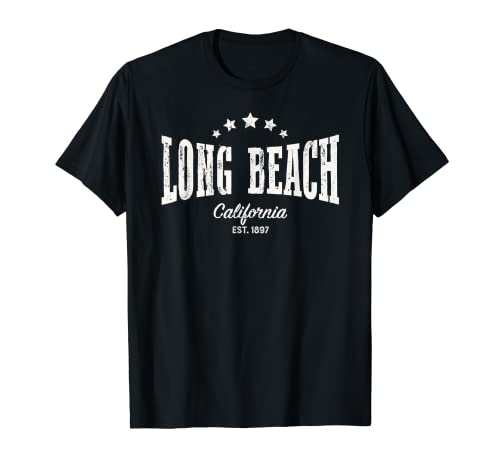 Retro Vintage Long Beach CA Home City Pride Camiseta