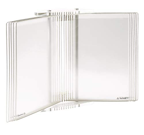 DJOIS by Tarifold Desktop Reference and Display System, Acrylic, 20 Double-Sided Pockets, 40-Sheet Capacity, Made in France, Clear (CD272)