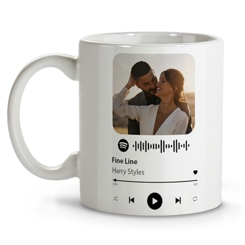 Taza Spotify Personalizada con Foto y Texto. Amigo Invisible Regalos Originales. Placa Spotify Personalizada. Tazas Originales para Regalar. Regalo 14 Febrero. Regalos Amigo Invisible. Regalos Madre