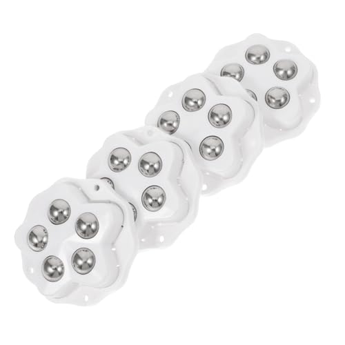 MOTHNUR 4個 粘着式小型万向キャスター ステンレス 素材耐久性 転静音スイベルホイール 家具 収納ボックス ゴミ箱用移動用車輪