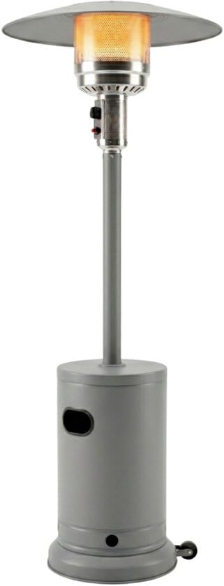HEAT Solvarme Parasol Chauffant - 30 Mbar - pour Usage Extérieur - 46x46x220 cm - Puissance 13 kW (Gris)