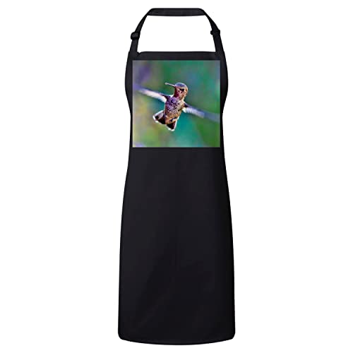 Tablier cuisine colibri premium avec motif oiseau chic pour une élégance culinaire durable