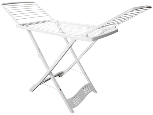 VoltShine Tendedero de Resina con 2 alas, Dimensiones 175x55x115cm, Ideal para secar Ropa en Interiores y Exteriores.