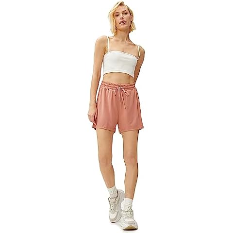 Koton Women's Dusty Rose Modal Shorts Cover