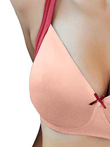 Image of SONARI Omania Womens Non-Padded Cotton Polyester Bras - Solid, Non-Wired, Medium Coverage, Hand Washable (Pack of 2)