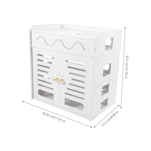 Cache-routeur et boîte de rangement de câbles murale Cabilock en blanc