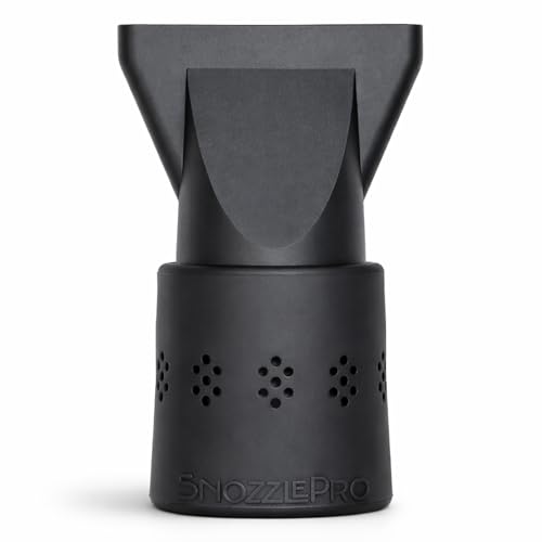 SnozzlePro Universal Hair Dryer Attachment Adapter with Concentrator Nozzle Replacement - Fits Most Blow Dryer Diameters from 1.5” to 2.25” (2-Piece Set)