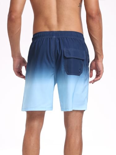 SHEKINI Mens Swim Trunks with Compression Lining Quick Dry Swimsuit for Men Swim Shorts with Pockets 2 in 12