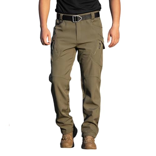 Pantalones Cargo Hombre Bolsillos Laterales Tactico Outono Pantalon Caza Casual Calças Tallas Grandes Cargo Ropa Hombre Inverno Pantalón Montaña 2025 Nuevo 2#Verde del ejército L