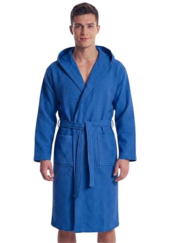 o-day Accappatoio Nido D'Ape Uomo in Cotone 100% con Cappuccio