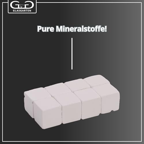GlasGarten Mineral Pure Cubes | 8 STK. – Ergänzungsfutter/Mineralfutter für Ziergarnelen, Schnecken & Krebse, verbesserte Wasserqualität, direkte Einwirkung auf Gesamthärte & Leitwert