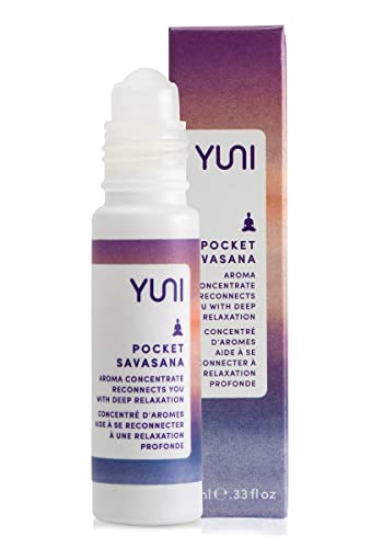 YUNI Beauty Essential Oil Roll-on for Stress Relief (0.33oz) Pocket Savasana Aroma Concentrate with Rollerball Applicator - Aromatherapy Oils for Relaxation, Ease Stress - All Natural, Paraben-Free