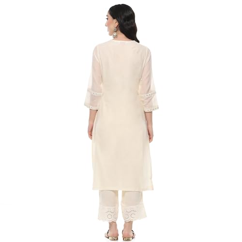 Image of BIBA Women Polyester Regular Fit Asymmetric Kurta