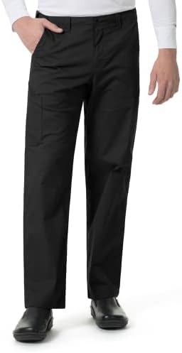 Carhartt mens Men's Athletic Cargo Medical Scrubs Pants, Black, Medium US