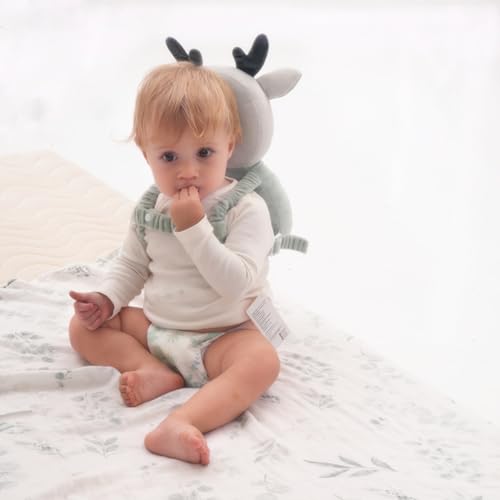 Image of Baby Head Protector Backpack, Toddler Baby Head Protection Backpack with Baby Knee Pads Alarm Function for Walking & Crawling, Soft, Breathable and Wearing Safety Baby Head Protector-Blue