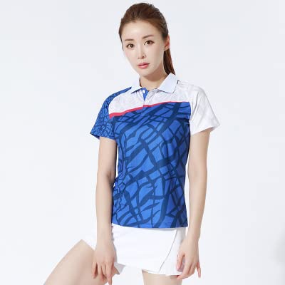 GenericSummer Couple Badminton Suit Quick Drysing Summer Short Sleeved Volleyball Sportswear Custom Print Number Badminton Set