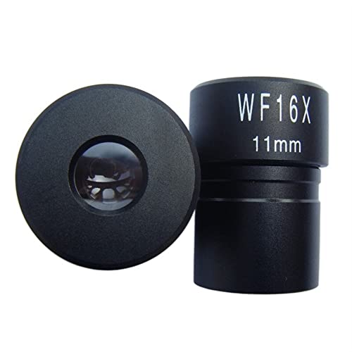 Microscope WF16X 11mm Field of View with Mounting Size 23.2mm Biological Microscope Eyepiece Lens(2pcs)