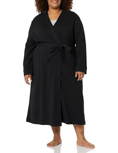 Image of Amazon Essentials Women's Lightweight Waffle Full-Length Bath Robe with Pockets (Available in Plus Size)