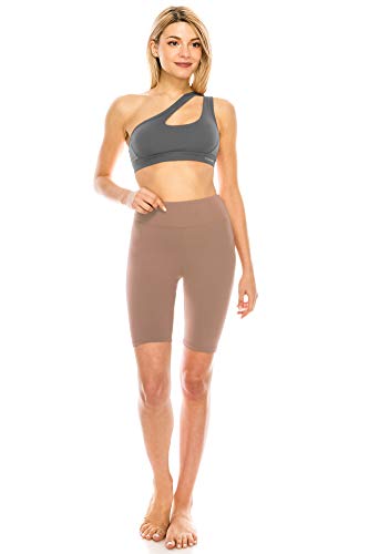 Image of ALWAYS Women's High Waist Bike Shorts - Athletic Workout Tummy Control Stretch Running Yoga Pants