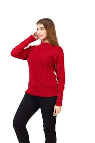 Image of TWENTY ME Winter Wear Casual Solid Acrylic Soft & Warm High Neck Skivvy for Women's