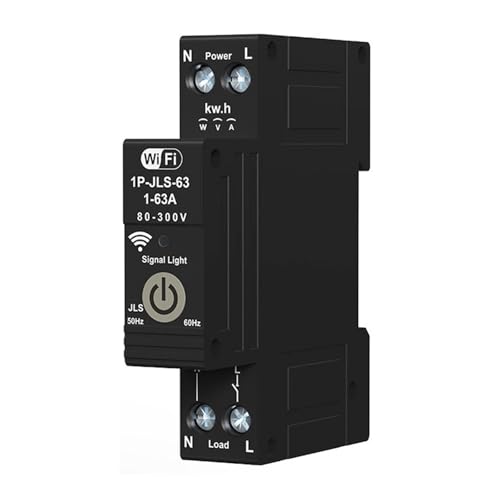 Disyuntor inteligente Tuya WiFi 1P con medidor de energía bidireccional y temporizador