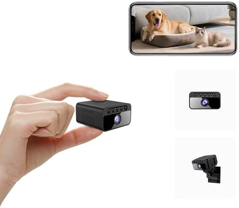 AOBOCAM Spy Camera, Hidden Camera Mini Security Camera 4K UHD, 4H Battery Life, Wireless WiFi Indoor Camera with Motion Detection Night Vision APP Control Pet Camera Nanny Cam for Home Surveillance