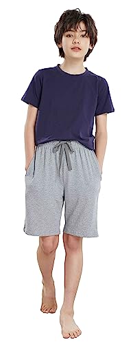 HiddenValor Kids Cotton Pajama Shorts with Pockets for Boys Girls3