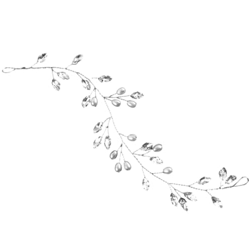 Lurrose Enredadera de Pelo Perlas y Gemas de Imitación para Boda, Accesorios Delicados de Metal y Perla, Adecuado para Novias en Ceremonias y Fiestas