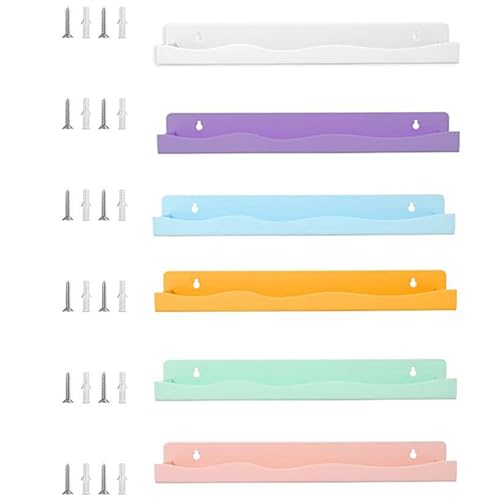 Estante flotante acrílico de 6 piezas para esmalte de uñas, organizador de pared para el hogar, dormitorio, guardería, dormitorio, apartamento, peluquería, tiendas minoristas