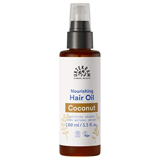 Urtekram Aceite cabello de Coco BIO, cabello suave y brillante, 100 ml