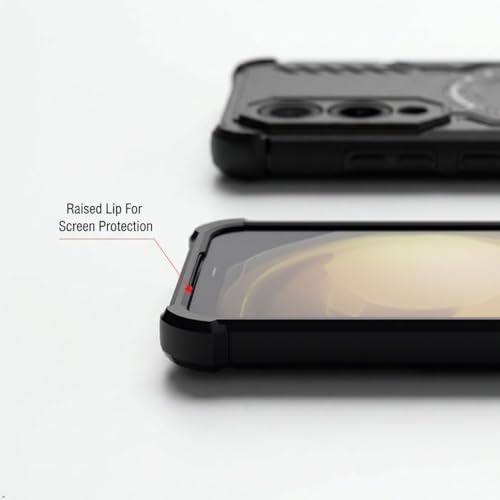 Image of ShieldTech Back Cover Case for Samsung Galaxy S25 Edge 5G | 360 Protection Mobile Phone Case | Mag-Safe | Samsung Galaxy S 25 Edge Back Cover | Samsung Galaxy S25Edge 5+G - Black TPU + PC