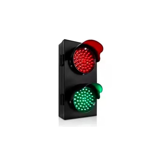 Image of LED Traffic Light, Red and Green Signal Lamp, 2-Section Road Safety Light