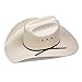 Lone Star Hats – Western Straw Cowboy Hut aus 100% Canvas mit schwarzem Hutband – Fester Westernhut für Herren und Damen mit beidseitigen Lüftungslöchern – Original USA Strohhut (Größe 58 | Creme)