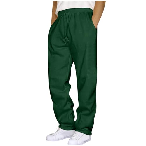 Mens Cargo Pants Fashion Sports Drawstring Pants Straight Leg Sweatpants Long Trousers Pockets Casual